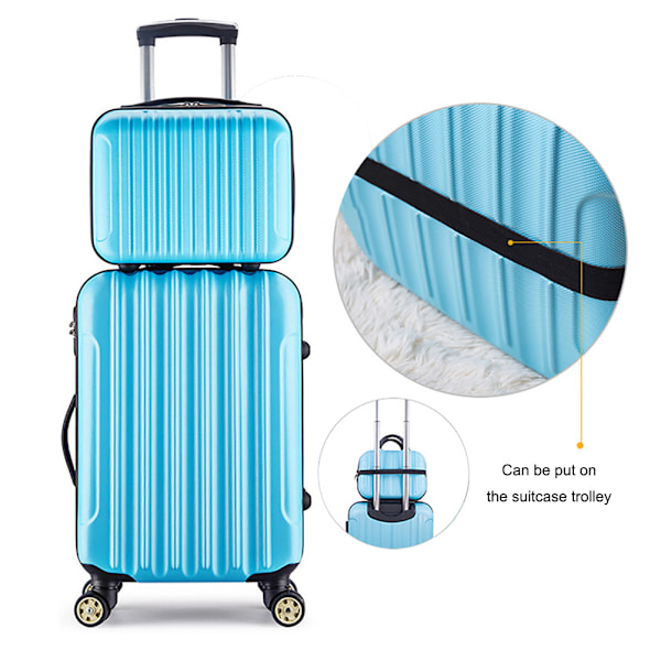 Portable Travel Bag Waterproof Cosmetic Case Mini Travel Suitcase with Elastic Straps