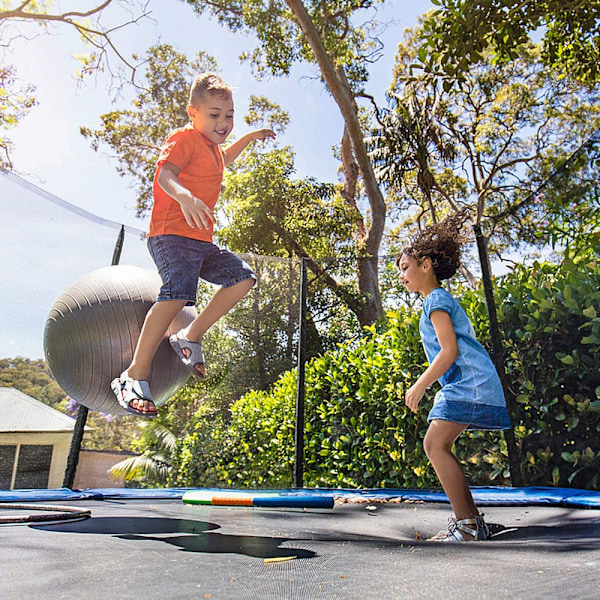 Allsidigt Skydd, 183 cm Diameter, Väderbeständigt Trampolinskyddsnät i Polyeten med Justerbara Remmar, Dragkedja & Spänne För Säkerhet