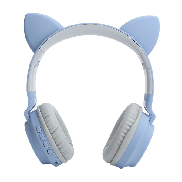 Kattöronhörlurar 3D LED-ljus trådlösa Bluetooth 5.0 hopfällbara headset med mikrofon