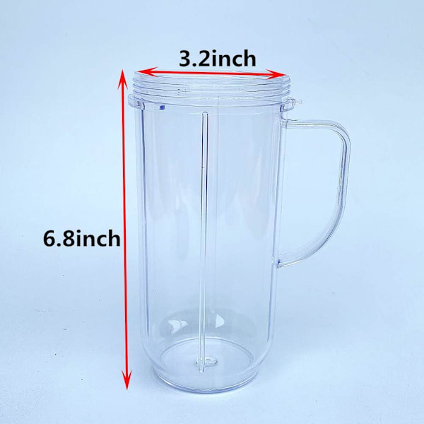 Magic Bullet Blender Muggar Uppgradering, 2-Pack 650ml Rostfritt Stål & Livsmedelsgodkänd PP To-Go Lock Muggar, Portabel Design för Enkla Smoothies