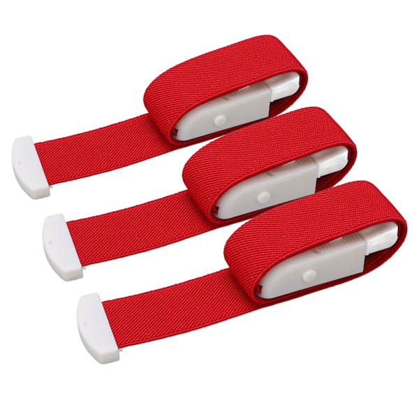 Justerbar Tourniquet, Portabelt Utomhus Nödblödningskontrollset med Snabbspänne, Ergonomisk Hög Elasticitet för Första Hjälpen (3 st)