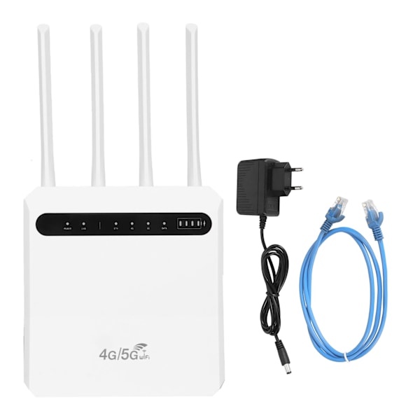 4G WiFi-reititin 600 Mbps:n standardilla, SIM-korttipaikka, 4 antennia, tukee 20 laitetta, mobiili WiFi-hotspot Eurooppaan, 100-240 V