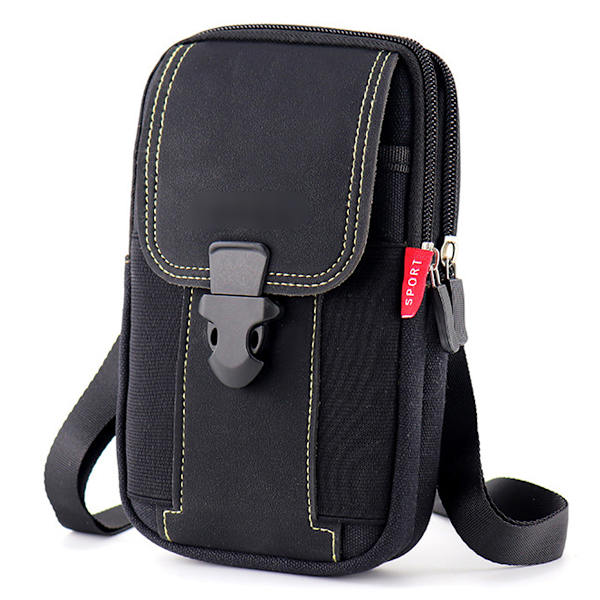 kangaspuhelimen laukku vyöllä pystysuora puhelimen suojus miesten crossbody-laukku