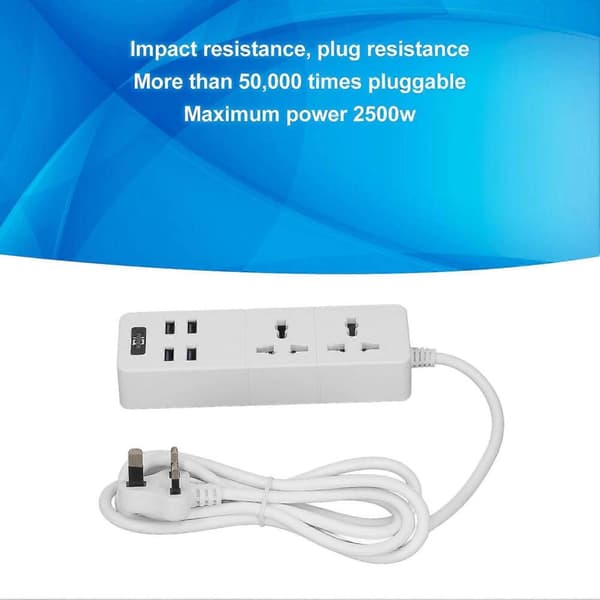 GETIT Smart USB-stikkontakt, multifunksjonell stikkontakt, høy effekt 2500w stikkontakt