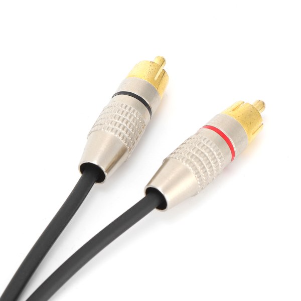 XLR Hann til 2 RCA Lydsplitterkabel RCA til XLR Adapter Patchkabel for Mikserkonsoll Mikrofon Hann 2m / 6.6ft