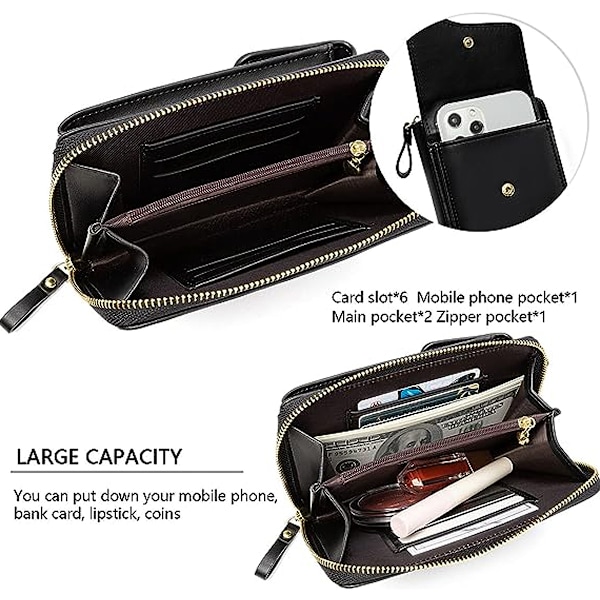 Lille læder skuldertaske, crossbody taske mobiltelefon pung pung let crossbody håndtasker til kvinder