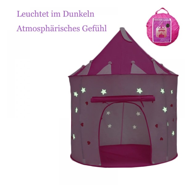 Drömmigt Prinsesstält Retreat, Bollhav & Kryptunnel Set, Lätt Pop Up Portabel Lekstuga, Rymdvärldstema för Inomhus- och Utomhusbruk, Födelsedagspresent