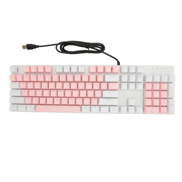 Full Size Mekanisk Tangentbord 104 Tangenter USB Trådbundet SpelTangentbord med Numeriskt Tangentbord Röd Switch för Windows