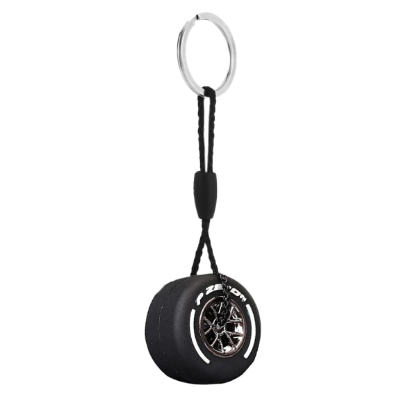 Small soft rubber tyre keychain, key chain accessory