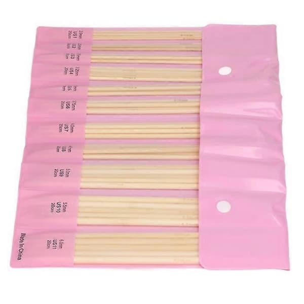 GETIT Dubbelspetsiga stickor i bambu 55 st Dubbelspetsiga stickor i bambu Stickor