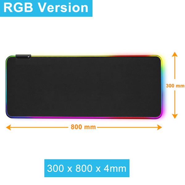 Chroma RGB Gamingmusmatta, Optimerad för alla sensorer med mikrotexturerad tygyta, Halkfri bas för skrivbordsstabilitet, 8 dynamiska + 7 statiska färger