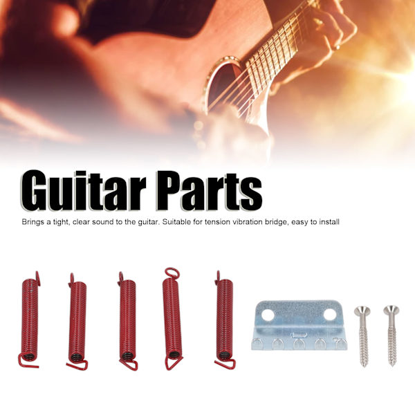 Guitar Tremolo Bridge Springs Kit Udskiftning Lydløs Nøjagtig Instrumenter Tilbehør Rød