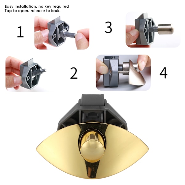 Låsknapp för låda, skåpdörr, trycklås för marin båt RV 12‑25 mm träskipsdörr Guld