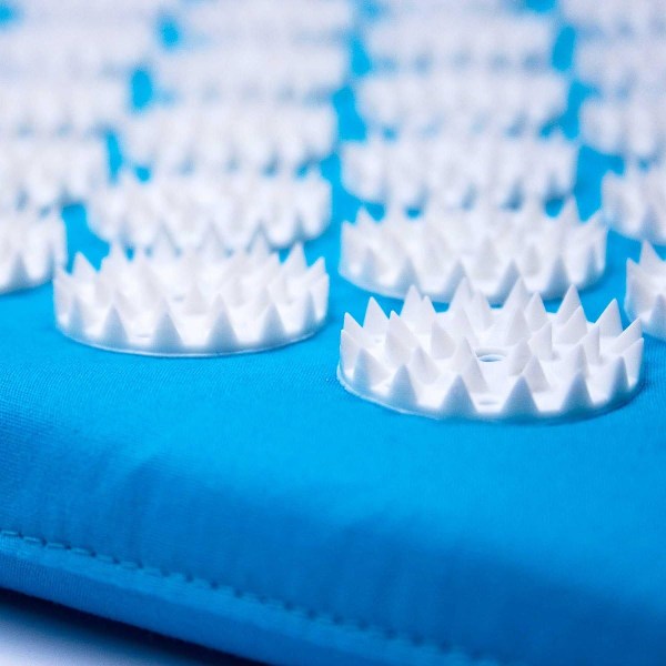 Akupressurmatta med Memory Foam, Portabel Högkvalitativ Tyg för Förbättrad Kroppscirkulation och Hemmabaserad Självläkning, Himmelsblå