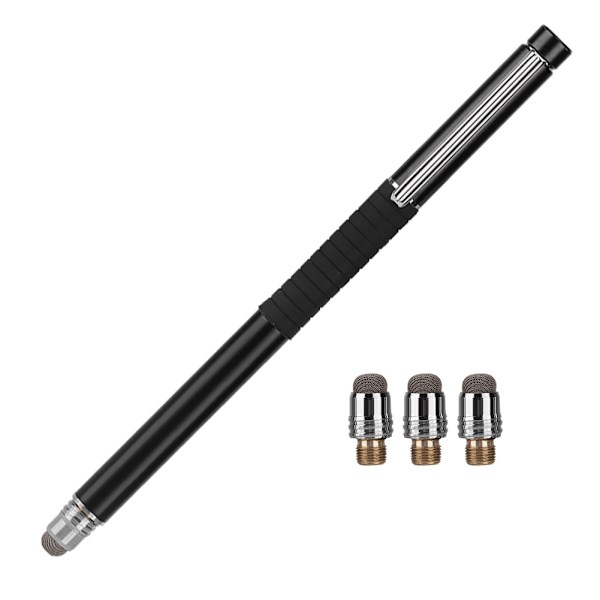 Dubbel touch tyg huvud touch screen skala stylus kondensator penna svart