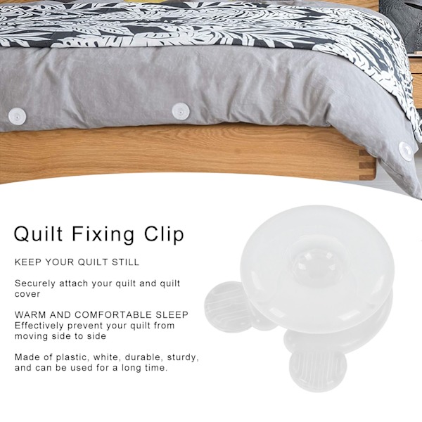 20 set quilt fixering clips i plast för att hålla täcket stilla