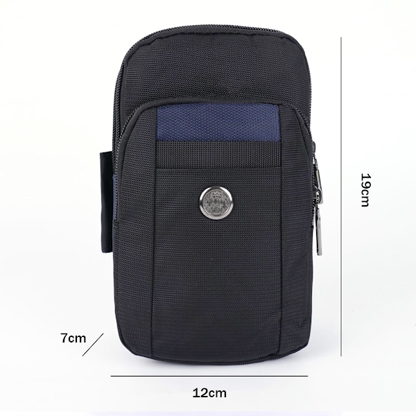 Vandafvisende nylon multifunktionel telefon taske en skulder telefon talje taske diagonal cross taske smartphone etui udendørs taske
