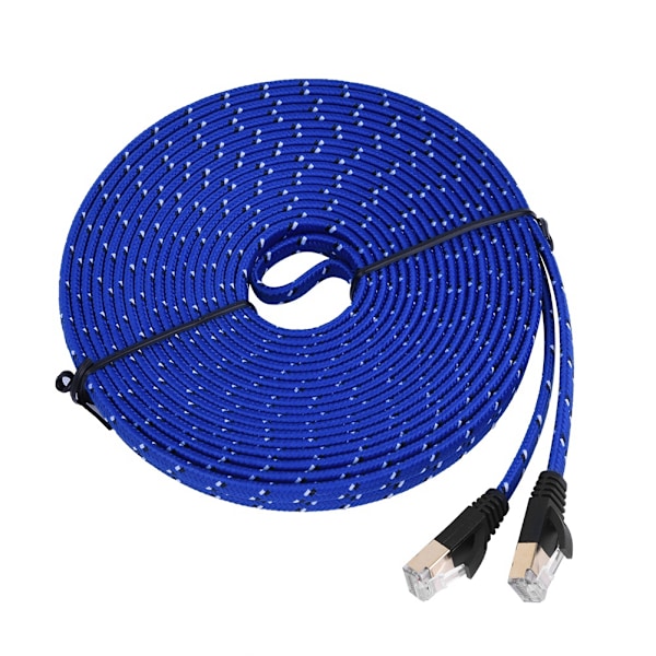 CAT7 RJ45 10 Gbps Patch-skjermet LAN-nettverkskabel Flat Ethernet-kabel 10 m