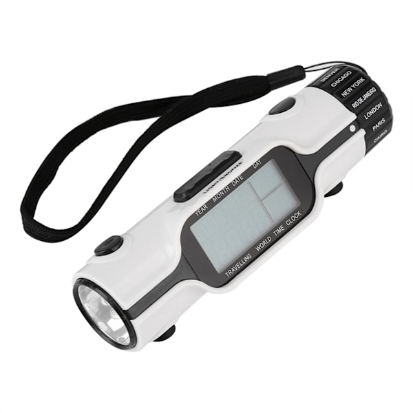 Taskulamppu LED Digitaalinen Maailmanajan Matka-herätyskello Lämpömittari Ulkokäyttöön