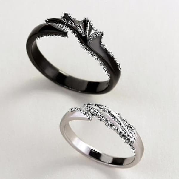 GETIT Ringe Parringe Engel Og Djævel Parringe Smykker Parringe Mænd Og Kvinder Ringe (sort Og