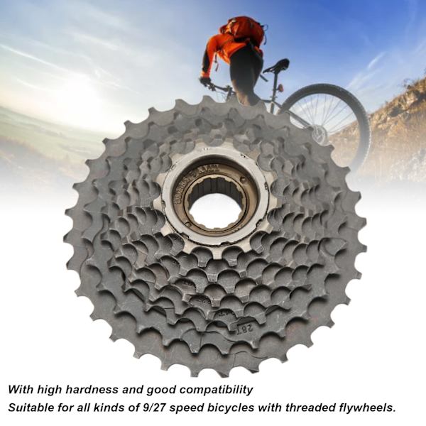 9-växlad gängad frikrans 13-32T Mountainbike frikrans gängad navtyp cykeltillbehör