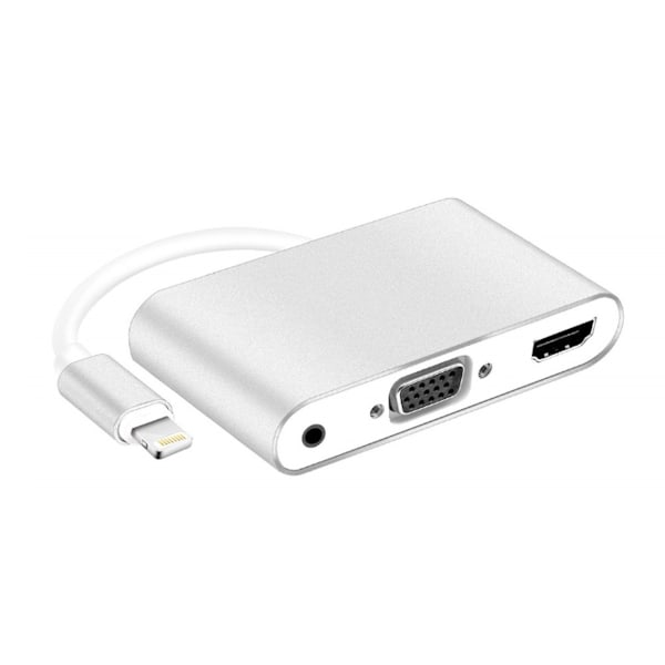 Effektiv Lightning till HDMI-adapter med USB 3.0 och Type-C PD-laddning, med slimmad och portabel design för din mobila livsstil