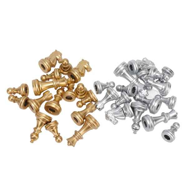 Ersättningsschackpjäser, Magnetiskt schackset i plast för proffs eller nybörjare, Inkluderar 32 pjäser 4,9 cm kungfigurer med flockningsprocess,