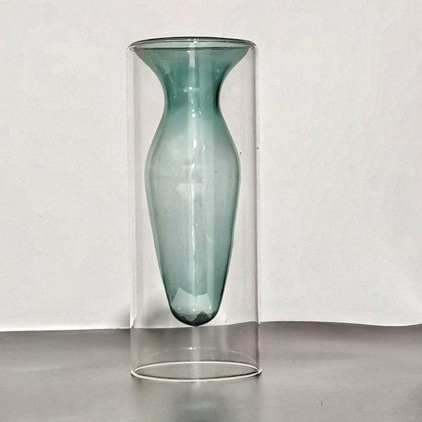 Dekorativ Färgad Glasvas, Hemmakontorsdekorationsvas För Mångsidig Användning, Lägg Till En Touch Av Färg Och Elegans Till Ditt Utrymme Med Denna Utsökta