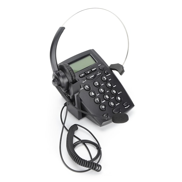 HT800 Call Center kablet telefon med omnidirektionel mikrofon headset egnet til kontor og hjem