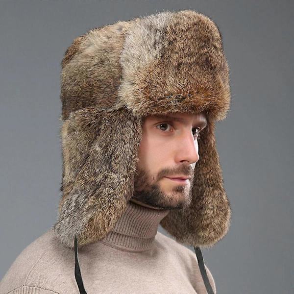 Varm rysk mössa Tschapka Ushanka Pälsmössa vintermössa trappermössa