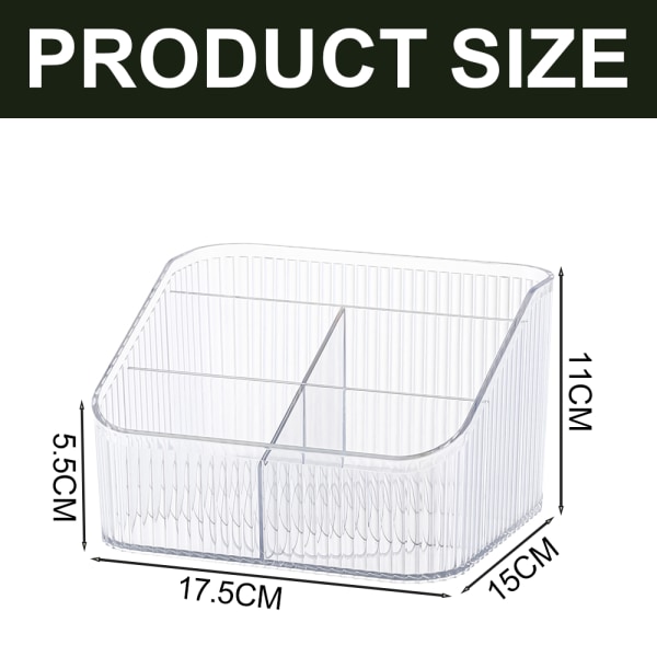Meikkisiveltimien järjestäjä, jossa on 5 osastoa, työpöydän säilytyslaatikko, 17,5*15*11cm