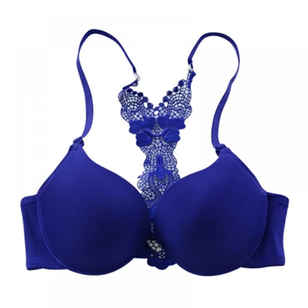 Dam Underwire Push Up BH Spets Pärla Racerback Frontknäppning BH 34B 36B 38B