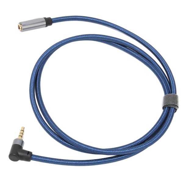 3,5 mm naar mannelijke audiokabel 4-aderige 90 graden audioverlengkabel 1 m / 3,3 ft