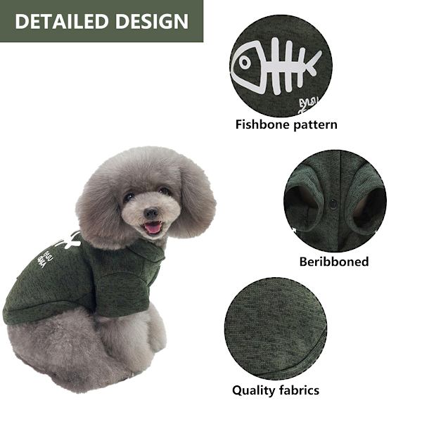 Hundejakke til små og mellemstore hunde eller katte, kæledyrsjakke til hvalpe,  D