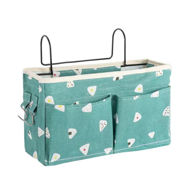 Sengside opbevaringspose med kroge Multifunktionel hængende organizer Caddy