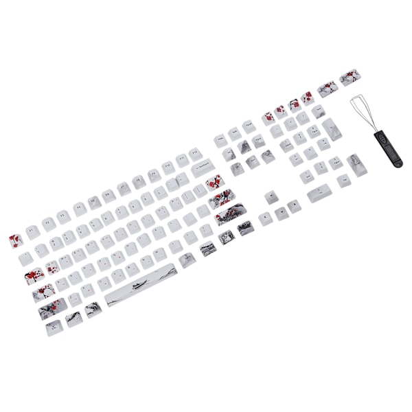 Keycaps PBT 5-puolinen sublimaatio 110 näppäintä näppäinhatut mekaanisille optisille näppäimistöille (englanti, korea)