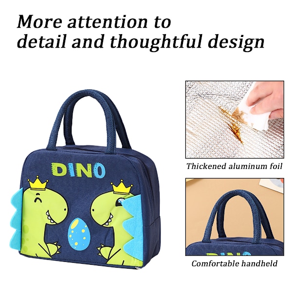 Lunch Bag för kvinnor Isolerad Lunch Bag för barn Liten Lunch Bag för skola Arbete Läckagesäker Frysbar Kylväska Återanvändbar Bärbar Lunchlåda