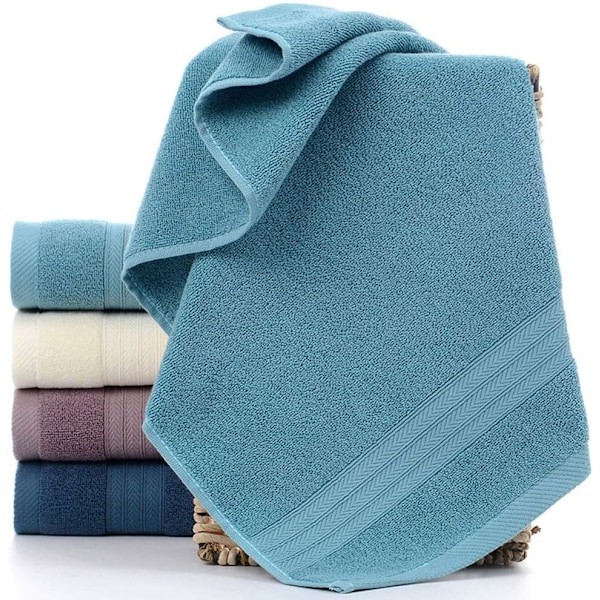 Handduksset i 4-pack av ren bomull, Ultraabsorberande snabbtorkande för gym, hem, hotell, strand, pool, salong