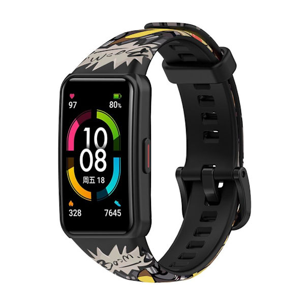 Reserve Rem for Huawei Band 6 for Honor Band 6 Vanntett Silikon Armbånd Myk Håndleddsrem
