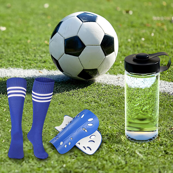 2 set fotbollsskydd Fotbollsstrumpor Ungdom Barn Vadskydd Shin Pads för flickor Pojkar Tonåringar