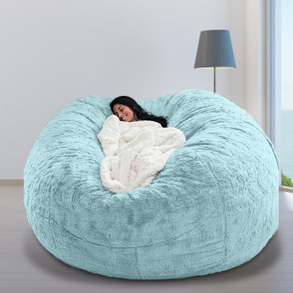 Multifunctional bean bag chair bean bag cover (no filling) sky blue 130 x 60 cm