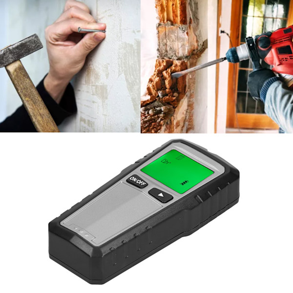 Bärbar väggskanner med avancerad sensorteknik, digital display och ljudvarning för exakt detektering av trä, metall, AC-kablar, idealisk för hemmet