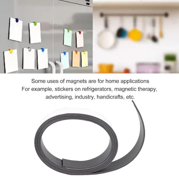 10m magnetisk tape rull myk selvklebende enkel kutt magnetisk stripe for håndverk DIY-prosjekter