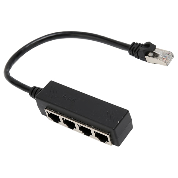 RJ45 Ethernet-splitterkabel Enpunktsfyra Ethernet-kabelsplitter ABS PCB RJ45-splitteradapter för bärbar dator