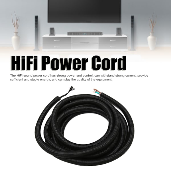 Strømkabel 6N OCC kobberkjerne HiFi strømkabel AC strømkabel lydvideokabel for effektforsterker CD-spiller lydudstyr