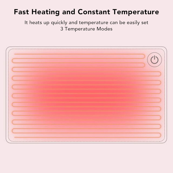 Uppvärmd musmatta 31,5 tum lång 13 tum bred 3 temperaturlägen Timingfunktion Varm skrivbordsunderlägg för kontor Hushållsbord 100V‑240V