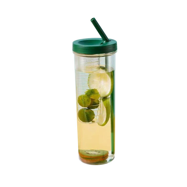 700 ml halmkopp transparent plastflaska med halmport