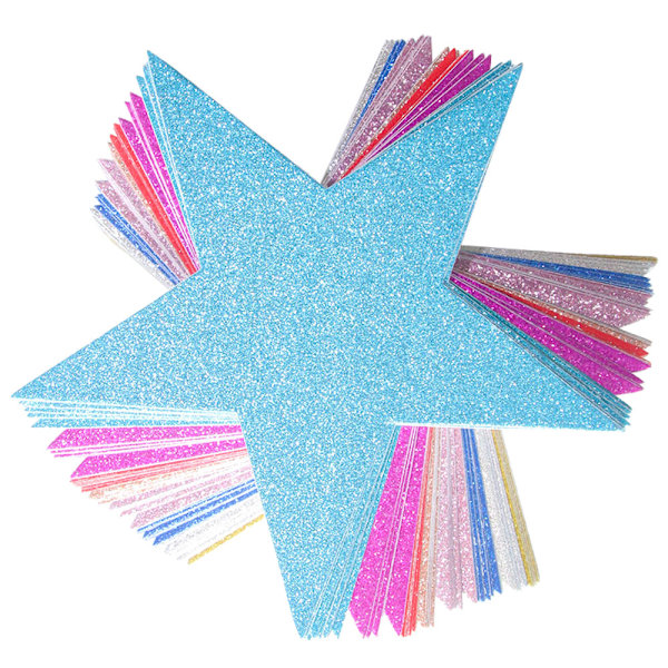 80 Pieces Glitter Star Cutouts Paper Confetti for Bulletin Board Classroom Wall Decoration Supply