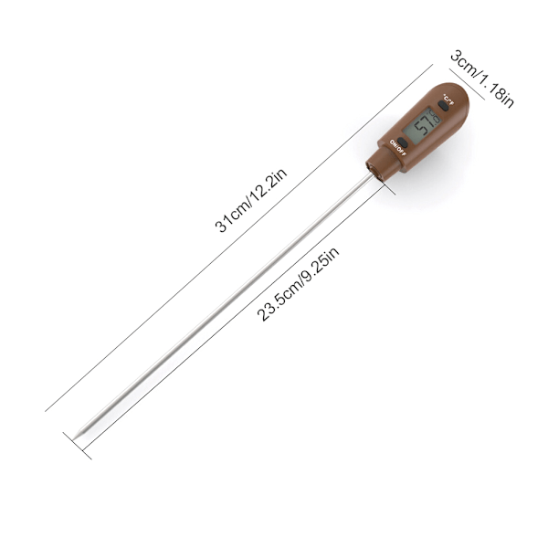 Digital Spatel Termometer Kjøkken Digital Candy Termometer Silikon Stekespade med Termometer