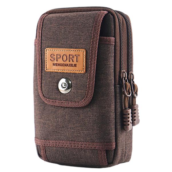 Mobiltelefon multifunktionell slitage bälte Fanny pack vertikal mobiltelefon väska för män